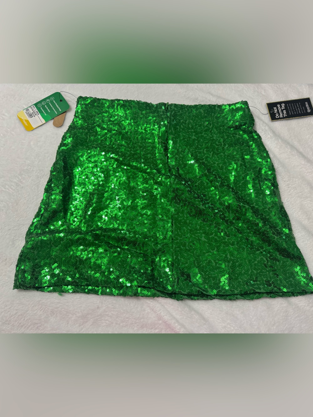 TIPSY ELVES GREEN SEQUIN SKIRT - Picture 2 of 6